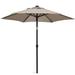 AMMSUN 6ft Patio Table Umbrella Outdoor for Deck Lawn Garden Backyard Pool UPF50+ Tilt Shelter Khaki