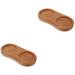 Set of 2 Sauce Bottle Base Salt and Pepper Grinder Holder Tray Wood Trays for Crafts Desktop Decor Portable Ornament Storage