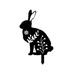 Bunny Art Decor for Yard Patio Lawn Floral Cutouts Black Rabbit Silhouette Stake