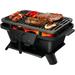 Charcoal Grill Hibachi Grill Portable Cast Iron Grill with Double-sided Grilling Net Air Regulating Door Fire Gate BBQ Grill Perfect for Outdoor Picnic Camping Patio Backyard Cooking