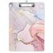 Cute Clipboard Hardboard with Designs Marble Decorative Wood A4 Letter Size Clipboards for Office Retractable Hole for Hanging Clip Board -Pink AbstractÃ¯Â¼Ë†12.4 x 8.9 Ã¯Â¼â€°