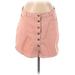 Minga London Denim Skirt: Pink Print Bottoms - Women's Size 8