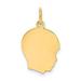 FJC Finejewelers 14k Yellow Gold Plain Medium .009 Gauge Facing Right Engravable Boy Head Charm