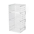 Makeup Organizer Storage Large Capactiy Acrylic Bathroom Organizer Clear Cosmetics Organizer Bins with Division Board for Vanity Skincare Countertop Storage and Display Case - Transparent