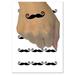 Imperial Mustache Moustache Silhouette Water Resistant Temporary Tattoo Set Fake Body Art Collection - 15 2 Tattoos (1 Sheet)