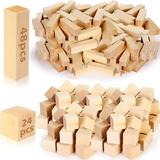 Silipull 72 PCS Basswood EC36 Carving Whittling Wood for Carving 2 x 2 x 2 in and 4 x 1 x 1 in Unfinished Bass Wood for Carving Beginners Experts Wood Carving Kit for Kids Adults DIY Crafts