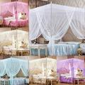 Shulemin Lace Canopy Mosquito Net No Frame for Twin Full Queen King Bed Beige Queen 150cmx200cm