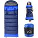 SHANNA Camping Sleeping Bag 3 Seasons Lightweight & Waterproof Cold Weather Mummy Wearable Sleeping Bags Fits 0Â°F ~ 50Â°F Indoor & Outdoor Sleeping Sack for Adults & Kids Blue (Right Zipper)