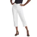 Plus Size Women's True Fit Stretch Denim Girlfriend Cuff Jean by Jessica London in White (Size 22 W)