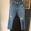 Levi's Jeans | Levis 501 Button Fly Distressed Straight Leg Jeans. Size 32x28 | Color: Blue | Size: 32