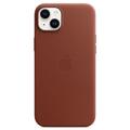 Apple Leather case iPhone 14 Plus - Magsafe - Leather Brown