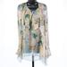 Gucci Tops | Gucci Blue/Yellow Floral Sheer Flouncy Long Sleeve Blouse | Color: Blue/Yellow | Size: M