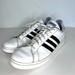 Adidas Shoes | Adidas White 3 Stripe Grand Court Cloudfoam Comfort Sneakers Men's 12 | Color: Black/White | Size: 12