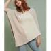 Anthropologie Sweaters | Anthropologie Sweater One Size Jordan Poncho Color Block Ivory White Pink | Color: Cream/Pink | Size: One Size