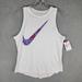 Nike Tops | Nike Dri-Fit Americana High Neck Tank Top Womens L Training Dr2584 White $30 | Color: White | Size: L