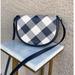 Kate Spade Bags | Kate Spade Navy Blue & White Leather Woven Gingham Plaid Luna Flap Crossbody Bag | Color: Blue/White | Size: Os