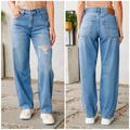 Levi's Jeans | Levi’s Baggy Dad Jeans Relaxed Fit Mid Rise Dad Jeans Distressed Size 26 | Color: Blue | Size: 26