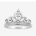 Disney Jewelry | Disney Cinderella Sterling Silver Diamond Crown Ring New | Color: Silver | Size: 6