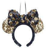 Disney Holiday | Disney Minnie Mouse Black And Gold Ear Headband Christmas Ornament - New | Color: Black/Gold | Size: Os