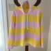 J. Crew Tops | J.Crew 100% Cotton Cowl Neck Pink And Yellow Striped Top Size Xl | Color: Pink/Yellow | Size: Xl