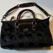 Coach Bags | Coach Madison Sabrina Optic Black Canvas Shoulder Bag. | Color: Black/Silver | Size: Os