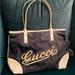 Gucci Bags | Cute Vintage Gucci Navy And White Medium Tote Bag | Color: Blue/White | Size: Os