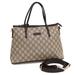 Gucci Bags | Gucci 2way Tote Handbag Gg Supreme Beige Dark Brown Pvc Leather | Color: Brown | Size: Os