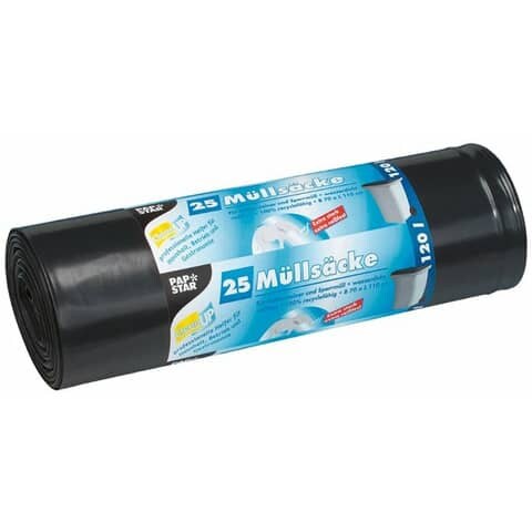 Müllsack 120 Liter LDPE schwarz 25 Stück Image