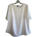 Anthropologie Tops | Adrianna Papell Woman’s White Blouse With Silver Dots On Short Sleeve Size 1x | Color: Silver/White | Size: 1x