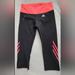 Adidas Pants & Jumpsuits | Adidas Medium Capri Leggings | Color: Black/Pink | Size: M