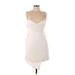 Nicholas Casual Dress - Party Plunge Sleeveless: Ivory Solid Dresses - Women's Size 12