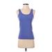 Athleta Active Tank Top: Blue Color Block Activewear - Women's Size Small