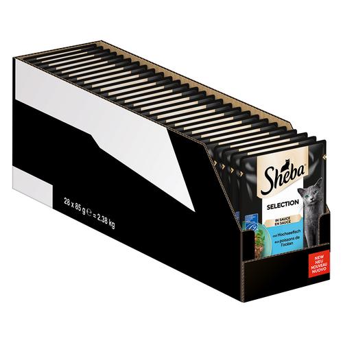 28x 85g Megapack Sheba Varietäten Frischebeutel Selection in Sauce mit Hochseefisch Katzenfutter...