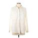 Burberry Brit Long Sleeve Button Down Shirt: Ivory Checkered/Gingham Tops - Women's Size Large