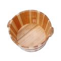 PUCHEN NaturalWoodenFootbathBucket,PedicureBasinFootBathTubFootBathBarrelBilateralBasinRoundSideBarrel21HighWoodenFootBasinloftyambition Comfortable anniversary