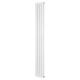 Modern Vertical Column Designer Radiator Anthracite Oval Double Panel Radiator Heater (White, 1600x236 double)