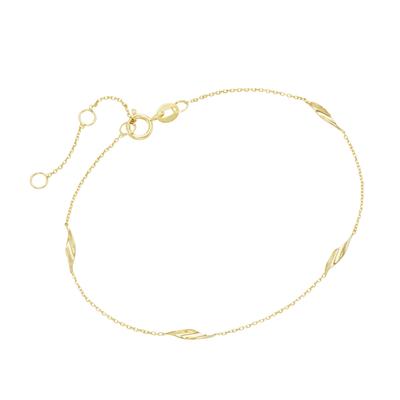 Armband LUIGI MERANO "mit Elementen geschwungen, Gold 585", gold, Armbänder, 19cm, Gelbgold 585