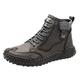 Winter Shoes Men's Winter Boots Lined Trainers & Sports Shoes Warm Winter Snow Boots Hiking Shoes Non-Slip Combat Boots Men Outdoor Shoes for Hiking Work Camping, 02 Grey, 7 UK