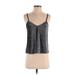 Urban Outfitters Sleeveless Blouse: Silver Tops - Women's Size Small