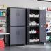 Metal Storage Cabinet Locking Steel Storage Cabinet with 4 Doors and 2 Adjustable Shelves - N/A