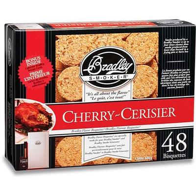 Bradley Smoker Cherry Flavor Wood Smoking Bisquettes 48 Pack BTCH48