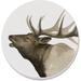 Call of The Elk 4 Pack Absorbent Stone Coasters with Protective Cork Backing Made in The USA Absorbent Easily Wipes Clean