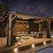 EROMMY Hardtop Wood Gazebo with Black Double Hardtop Roof, Outdoor Gazebo for Garden, Backyard Shade Canopy