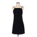 Zara Casual Dress - Mini Square Sleeveless: Black Print Dresses - Women's Size Small