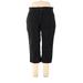 Christopher & Banks Casual Pants - High Rise Straight Leg Boyfriend: Black Bottoms - Women's Size 16