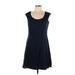 Ronni Nicole Casual Dress - Mini Scoop Neck Sleeveless: Blue Print Dresses - Women's Size 10