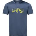 Jack Wolfskin Herren Peak Graphic T-Shirt (Größe XXL, blau)