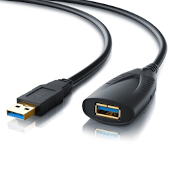 CSL USB 3.0 Typ A Verlängerungskabel, Aktives Repeater Kabel mit Signalverstärkung - 5m Image