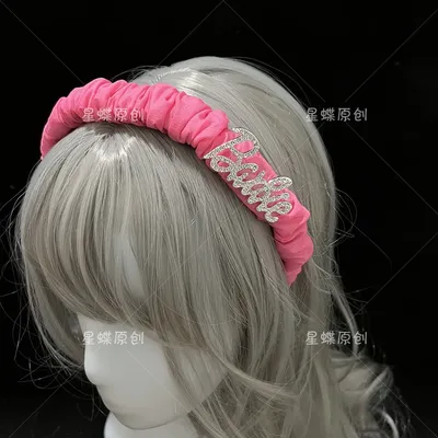 Y2K Girl Ins Hair Hoops Barbies Diamond Letters copricapo femminile moda donna accessorio per capelli copricapo fascia per capelli regalo