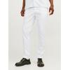 Chinos JACK & JONES "JPSTMARCO mit Stretchkomfort und schmalem Bein", Herren, Gr. 30, Länge 34, weiß, Web, Obermaterial: 98% Baumwolle, 2% Elasthan, unifarben, modisch, slim fit normal, Hosen, mit Reißverschluss